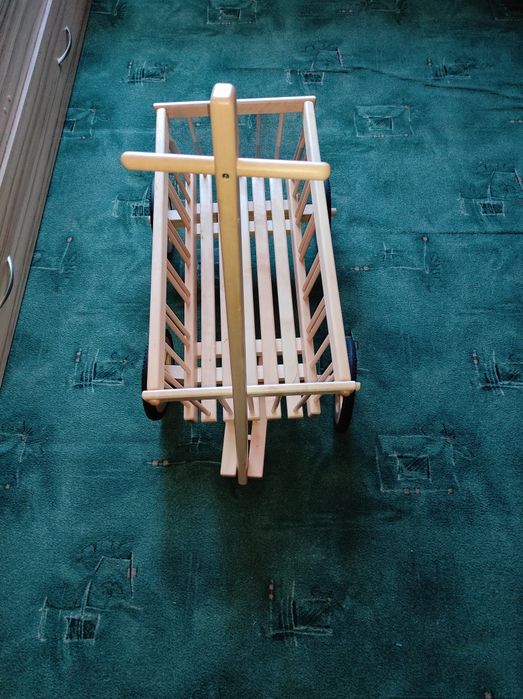 Wózek Drabiniasty dla dziecka z drewna