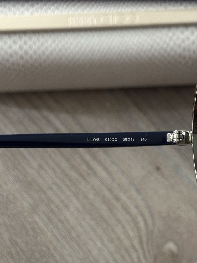 Okulary JIMMY CHOO Lilo/S nowe etui srebrne lustra