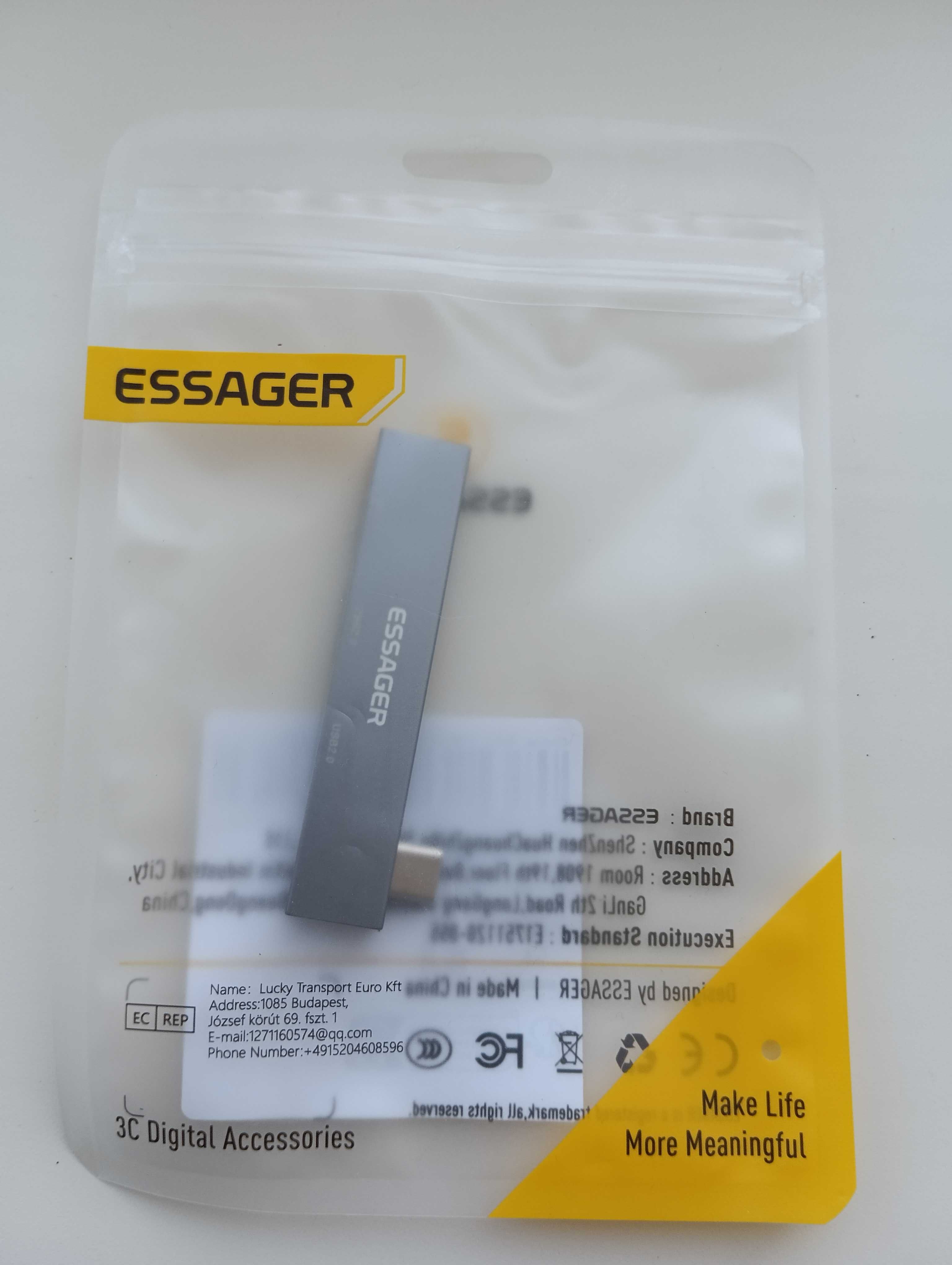 Хаб Essager 3 в 1 Type -c