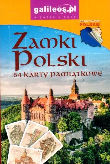 Zamki Polski. 54 pamiątkowe karty do gry. Plan