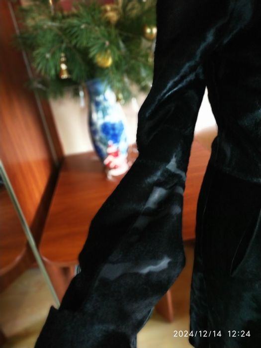 Жіноче демісезонне пальто шкіра поні,