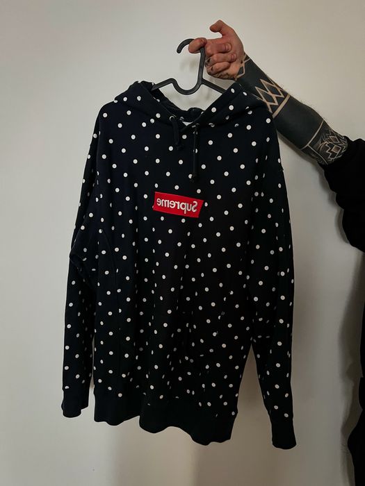 Supreme Comme des Garcons shirt box logo navy