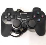 Gamepad przewodowy VAKOSS USB z funkcją Dual Shock GP-3755BK Joystick