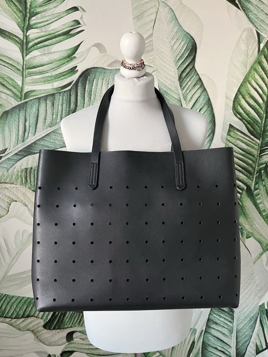 Claudia Canova ,Torba na ramię, Tote bag, perforowana , czarna