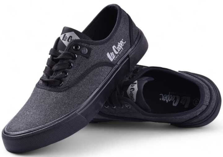 Buty Męskie Sportowe Lee Cooper Klasyczne Trampki czarne -2150 r.44