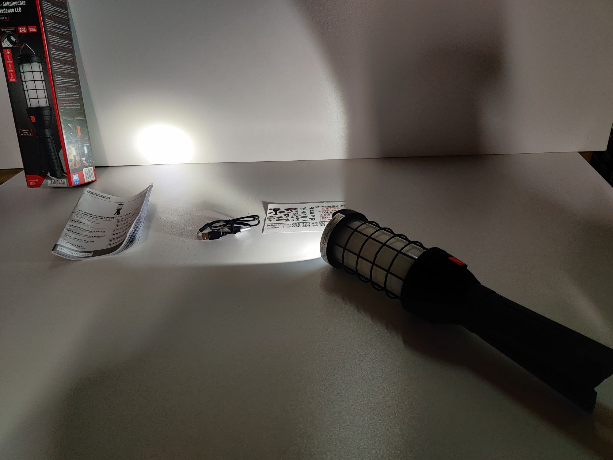 ОРИГИН аккумуляторн фонарь сГермани Parkside PAAD 2/світильник/фанарик