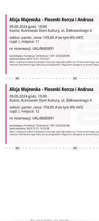 Bilety Alicja Majewska KDK