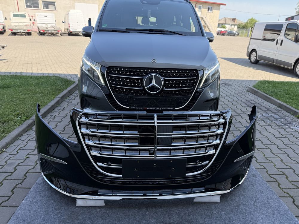 Бампер передній рестайлинг з 2024р. V-class ексклюзив Vito Metris W447