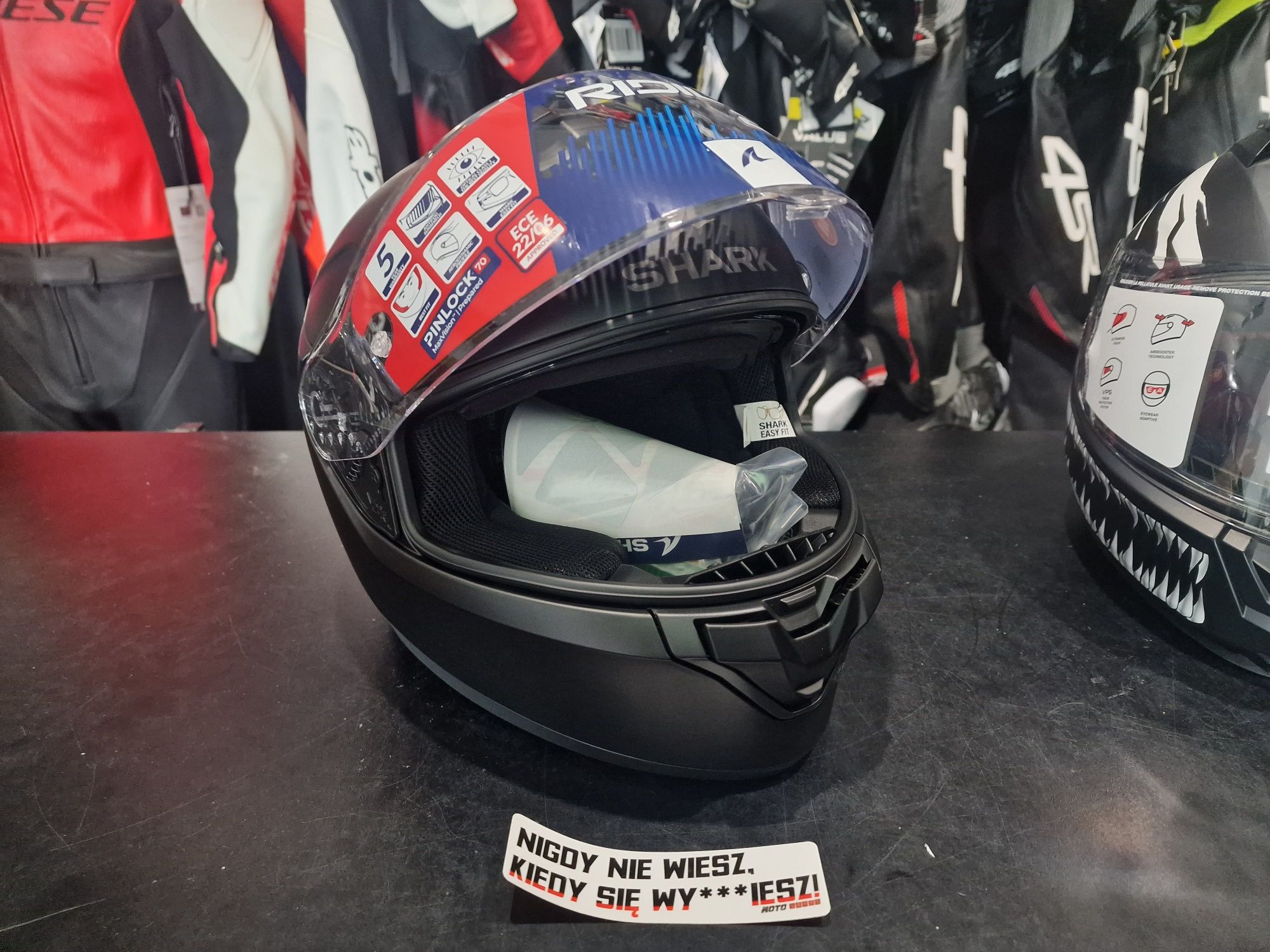 MotoSzafa KASK SHARK RIDILL 2 BLANK matt black !gratisy/raty!