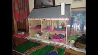 DUŻY drewniany dom domek dla lalek zabawkowy