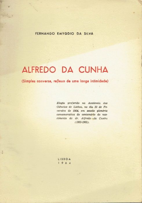 9972 Alfredo da Cunha de Fernando Emygdio da Silva/ Autografado