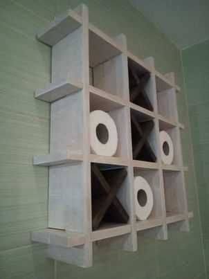 półka na papier toaletowy drewniana