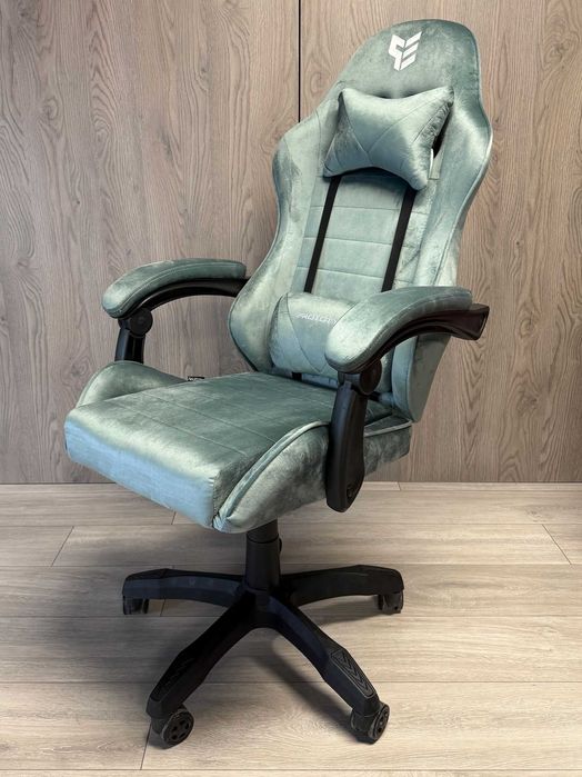 Krzesło obrotowe do biurka fotel gamingowy WELUR/TKANINA