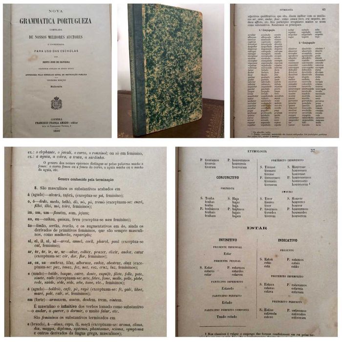 Nova grammatica portugueza –Por  Bento José de Oliveira, 1890