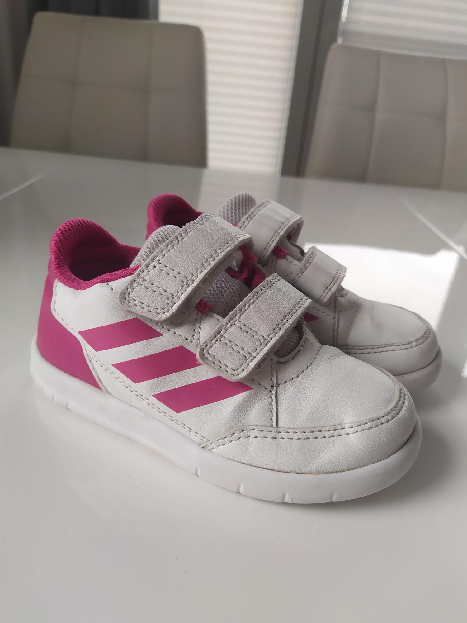 Buty buciki adidas adidasy AltaSport biało różowe 25,5