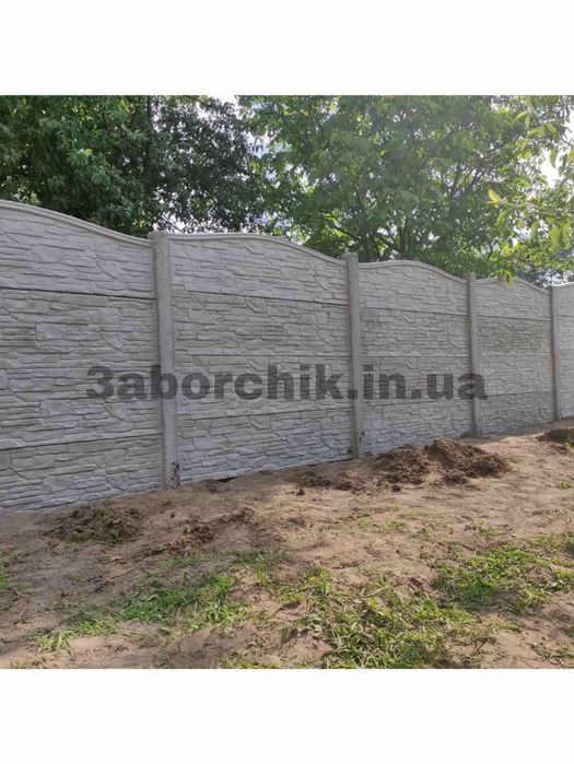 Забор бетонний, декоративний. Еврозабор