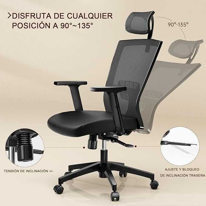 Cadeira escritório secretária ergonómica Mfavour