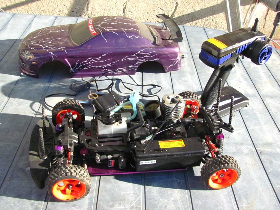 Samochód autko RC spalinowe NITRO na pilota zdalnie sterowany - zestaw