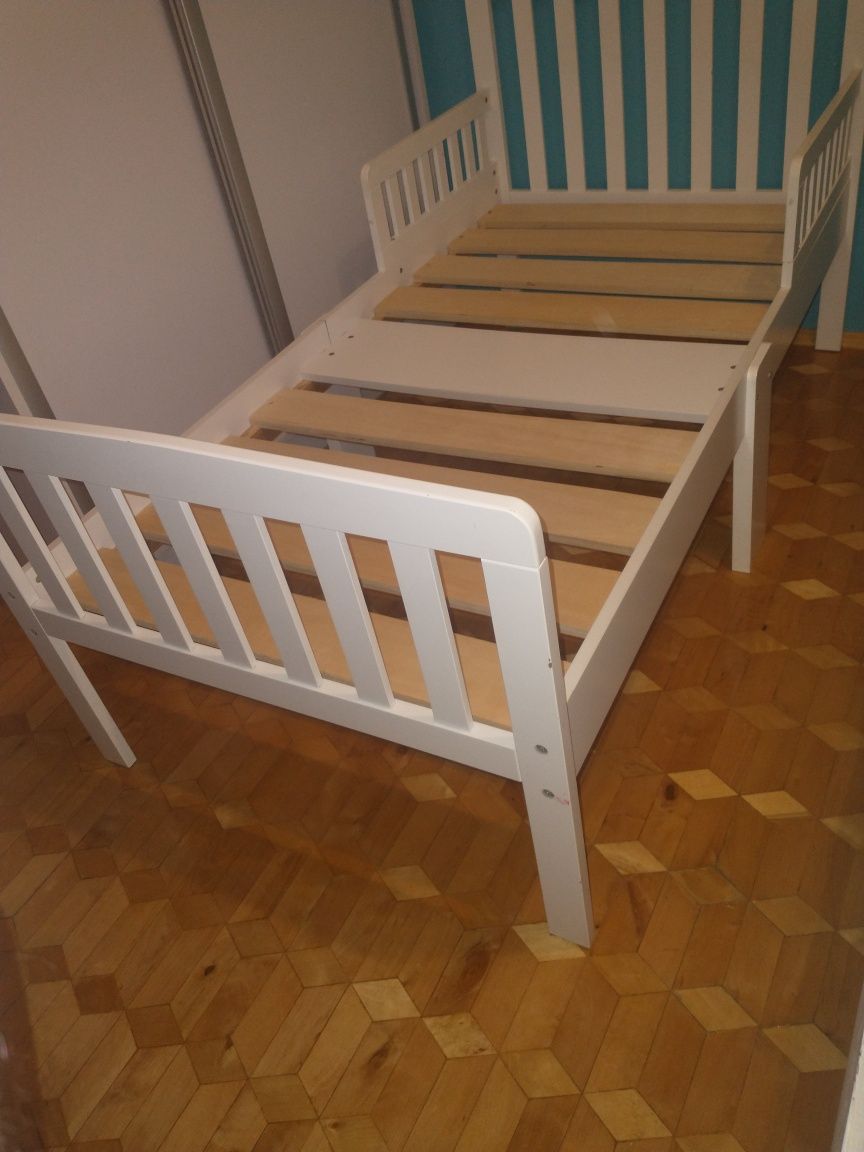 Łóżko dziecięce białe 140x70