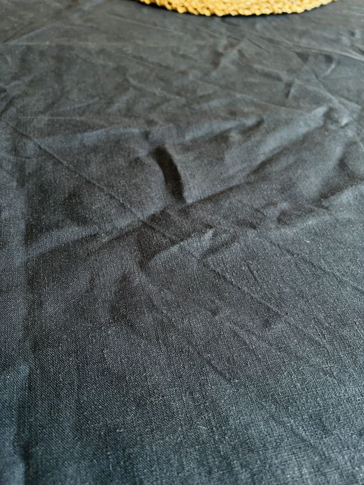Lniany obrus 145x300 cm 100% len ciemny granatowy