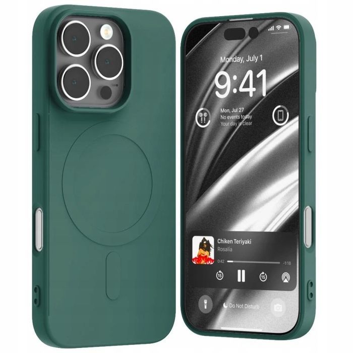 Etui Mercury Silikon Case Do Iphone 16 Pro Do Mag Safe Z Mikrofibrą