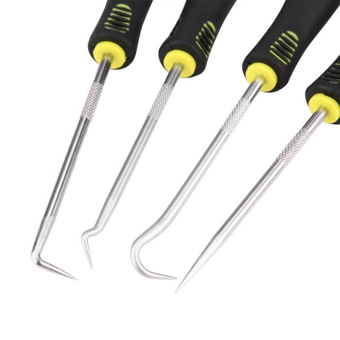 Conjunto Completo de Ganchos Extractores Grandes/Pequenos C/Raspador