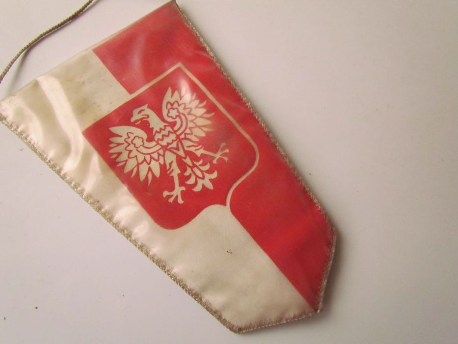 Proporczyk Gdańsk Herb Orzeł bez korony Polska flaga