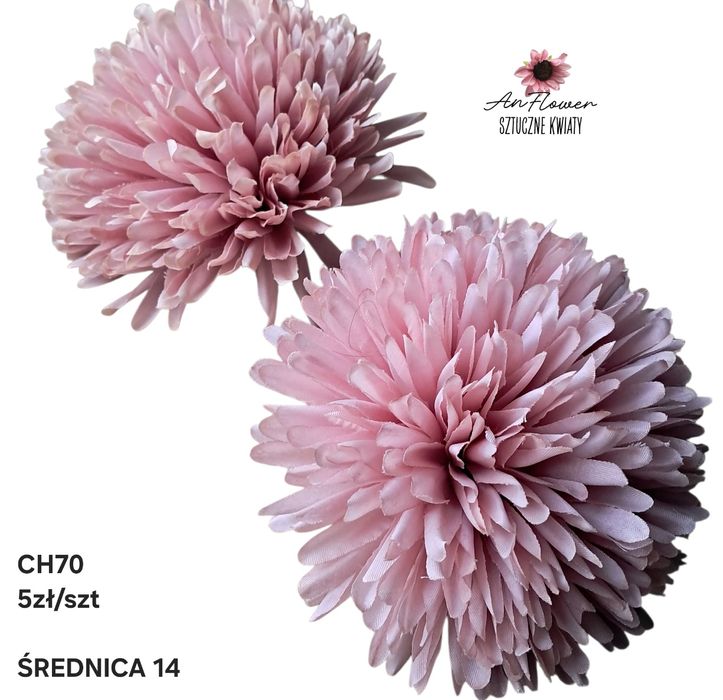 Chryzantema sztuczna główka wyrobowa premium gęsta