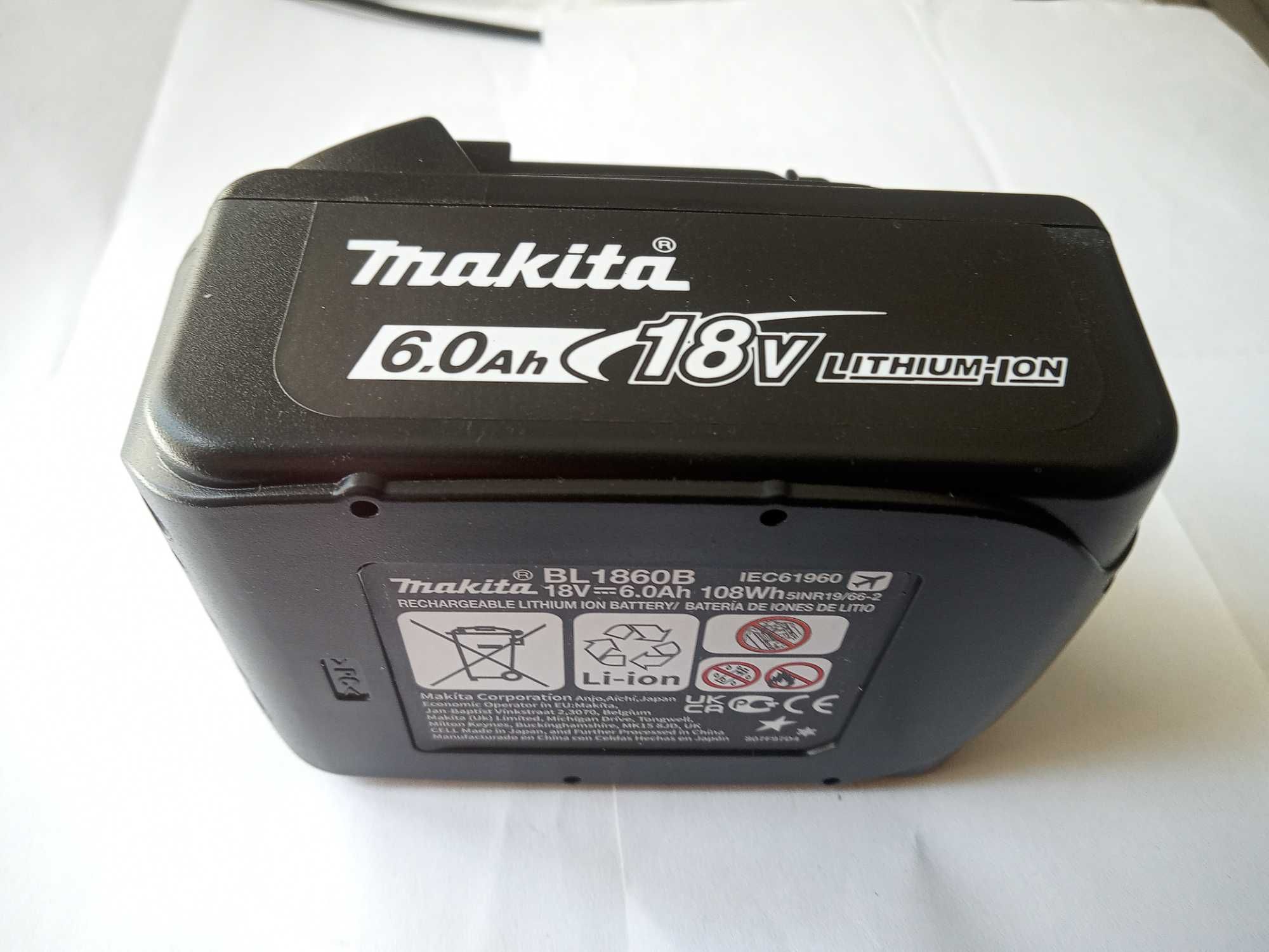 Akumulator Bateria MAKITA BL1860B 18 V 6 Ah NOWY