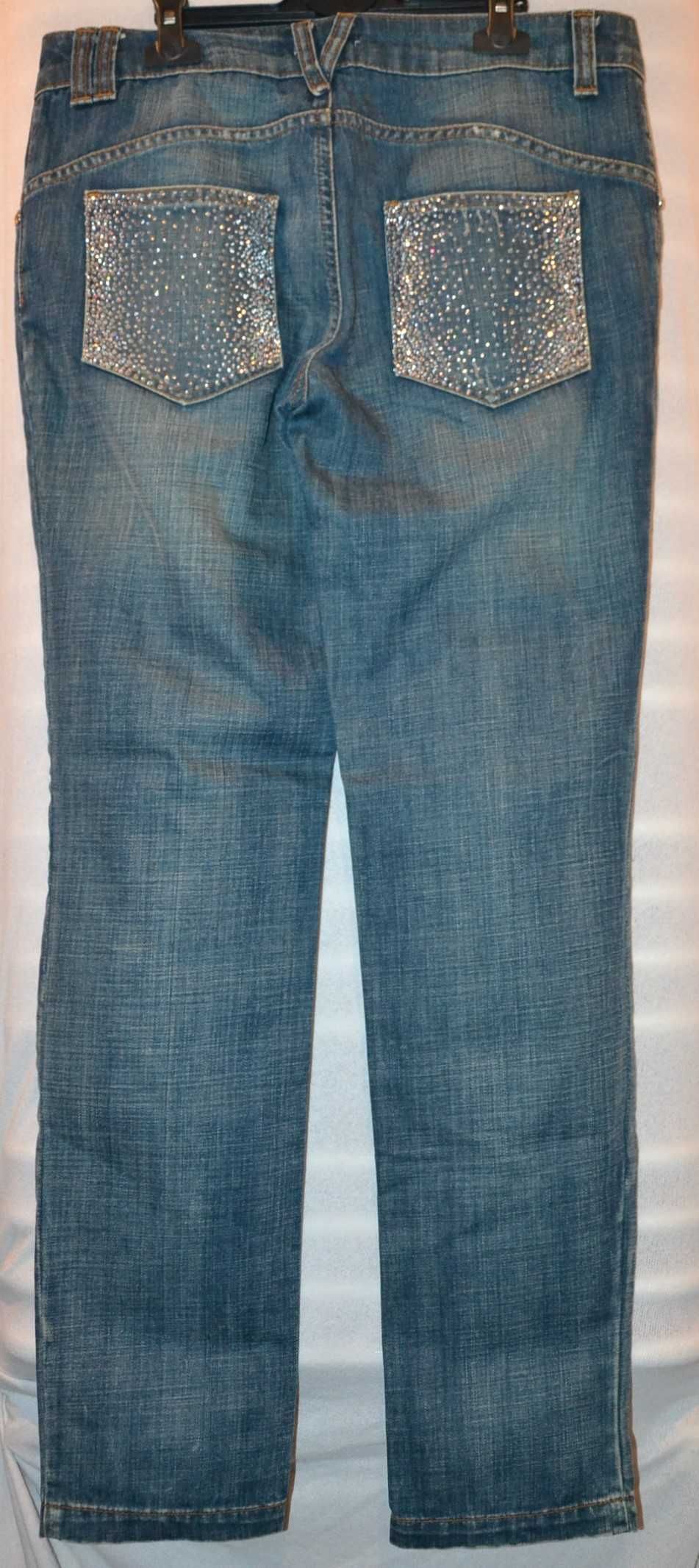 VERSACE VJC Jeans Spodnie Damskie 30 Super Stan Cyrkonie