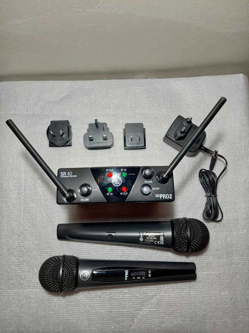 AKG WMS-40 MINI DUAL VOCAL SET podwójny mikrofon bezprzewodowy do ręki