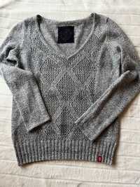 Edc by Esprit sweter szary melanż rozmiar M