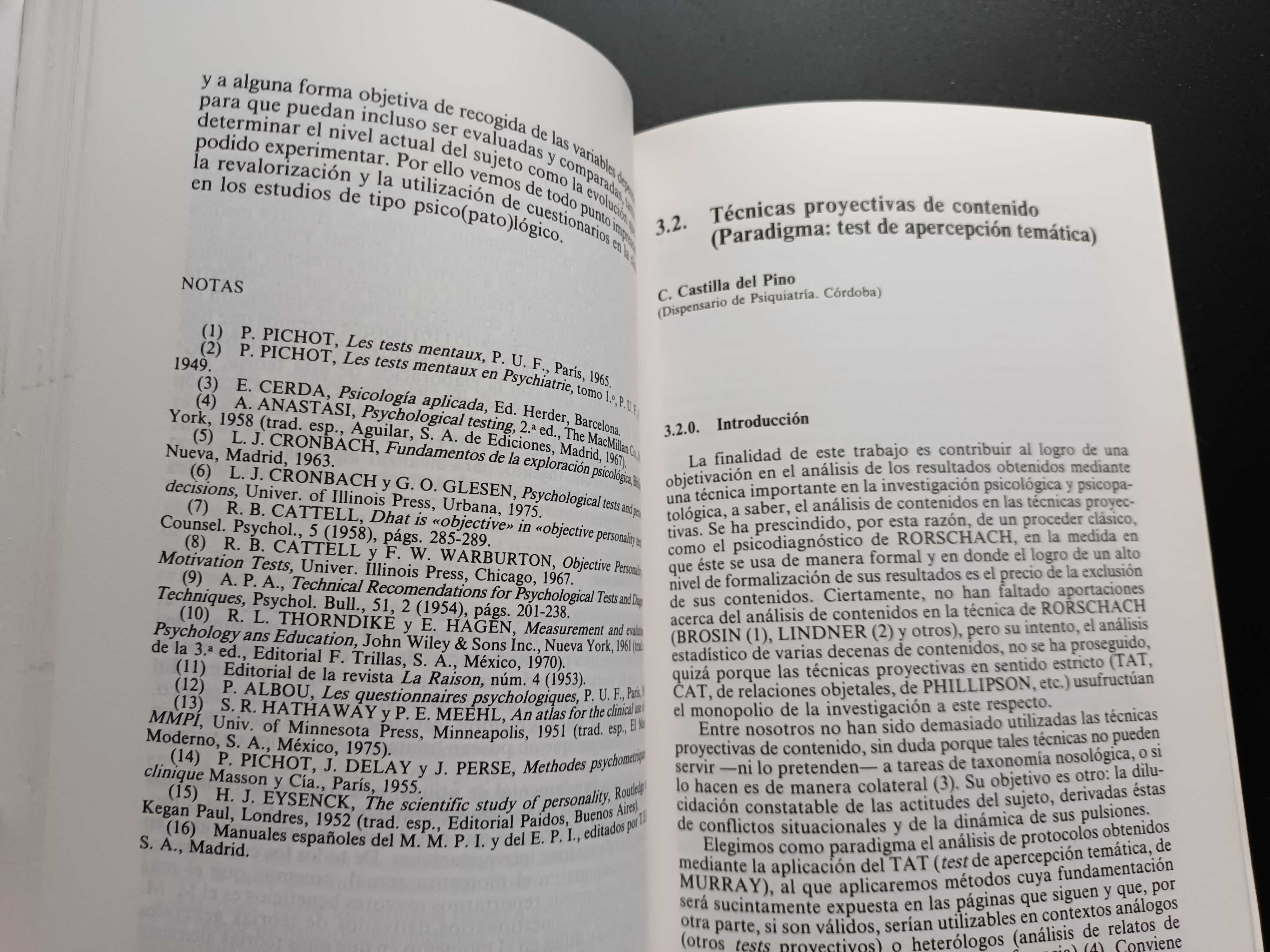 "Criterios de Objectivación en Psicopatología" Carlos C. del Pino