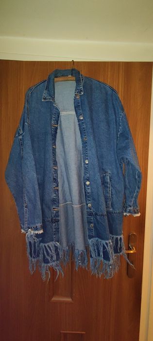 Kurtka jeansowa długa