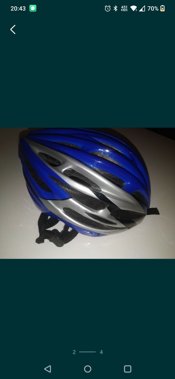 Kask rowerowy niebieski