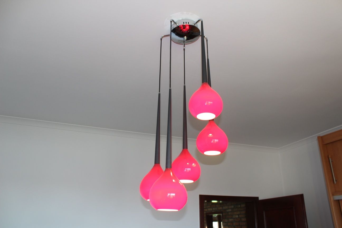 Lampa sufitowa AGA 5 RED Azzardo AZ1072 w stylu retro