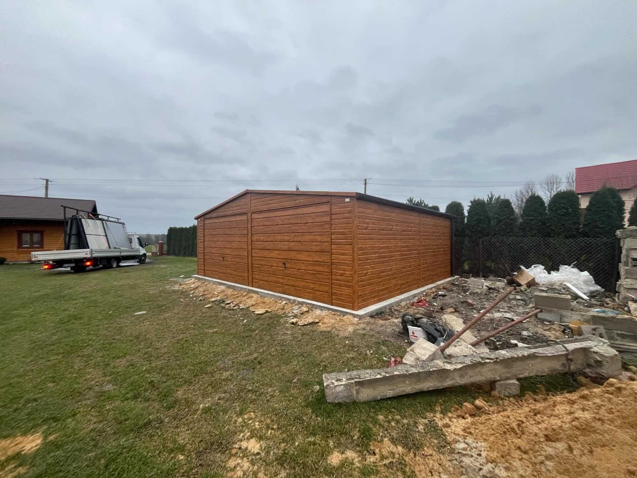 Garaż blaszany 7x5 Kolor Poziomy Panel