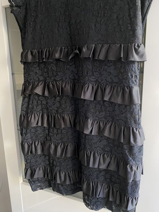 Sukienka falbany koronka Bonprix BPC 40 L 38 M