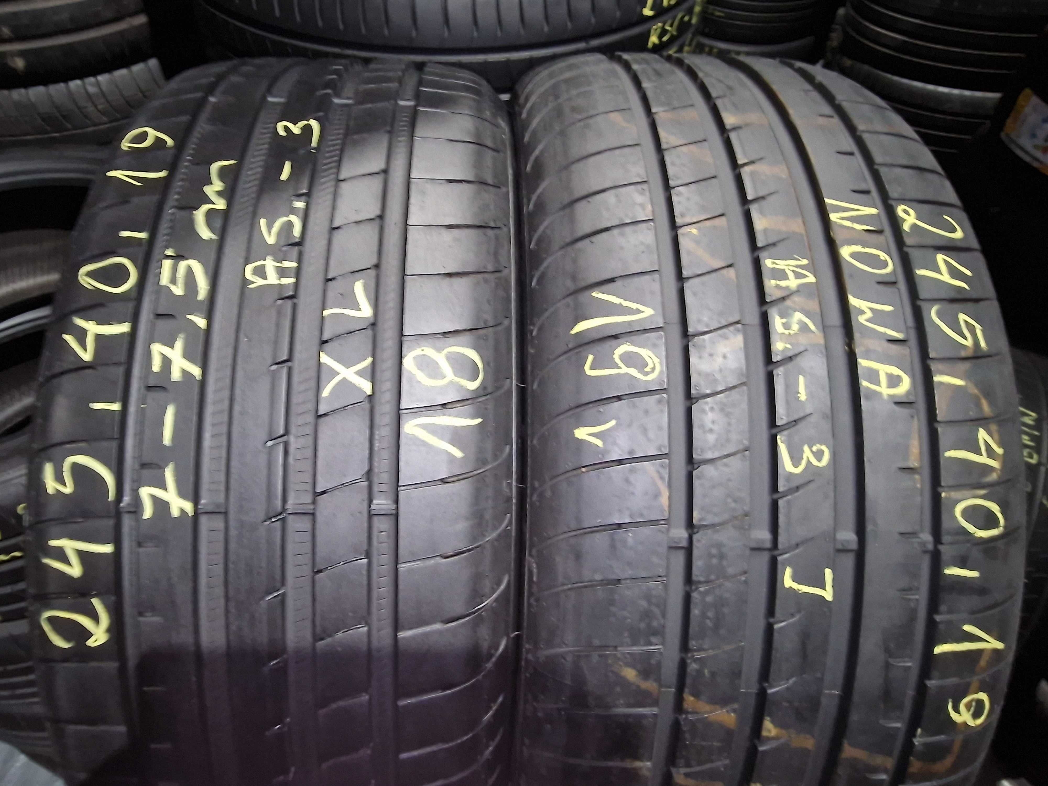 245/40/19 Goodyear AS.-3  Jak nowe 19r.7,5mm para