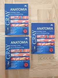 Anatomia GRAY 1-3 tomy, podręcznik dla studentów, wyd.polskie