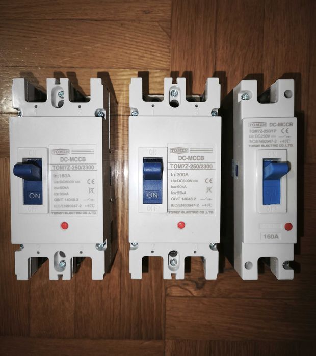 Автоматический выключатель TOMZN 1Р, 2P DC  160А,200А,250A 600 В