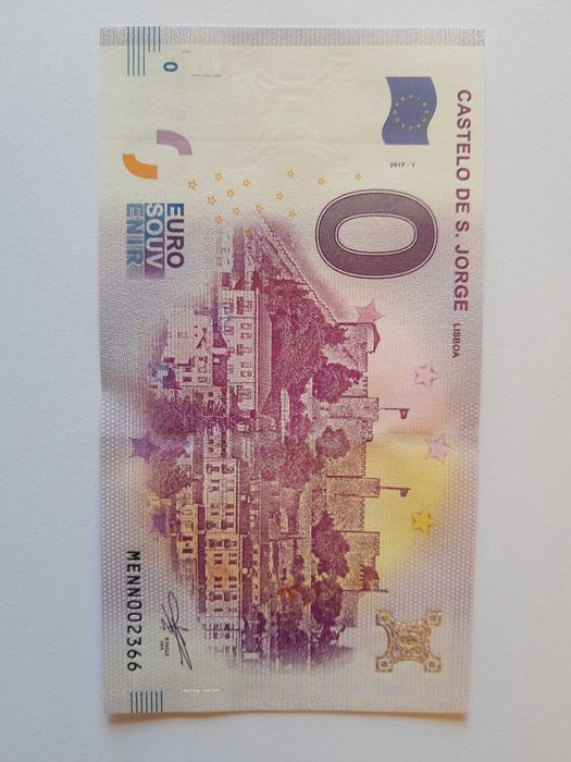 Notas 0 euros souvenir Castelo de S. Jorge 2017/Camp Nou / Lucky Luke