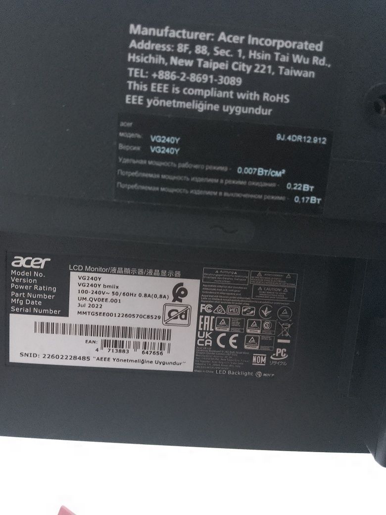 Monitor acer LCD