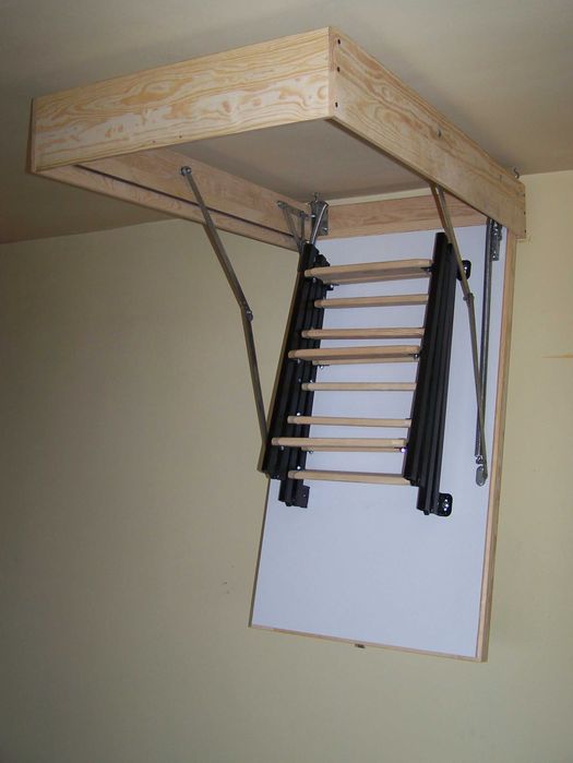 Schody strychowe ocieplane Termo metalowo-drewniane 100x120 gr. 53mm