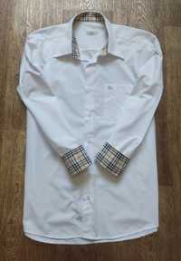 Белая мужская рубашка футболка свитшот худи свитер Burberry размер L