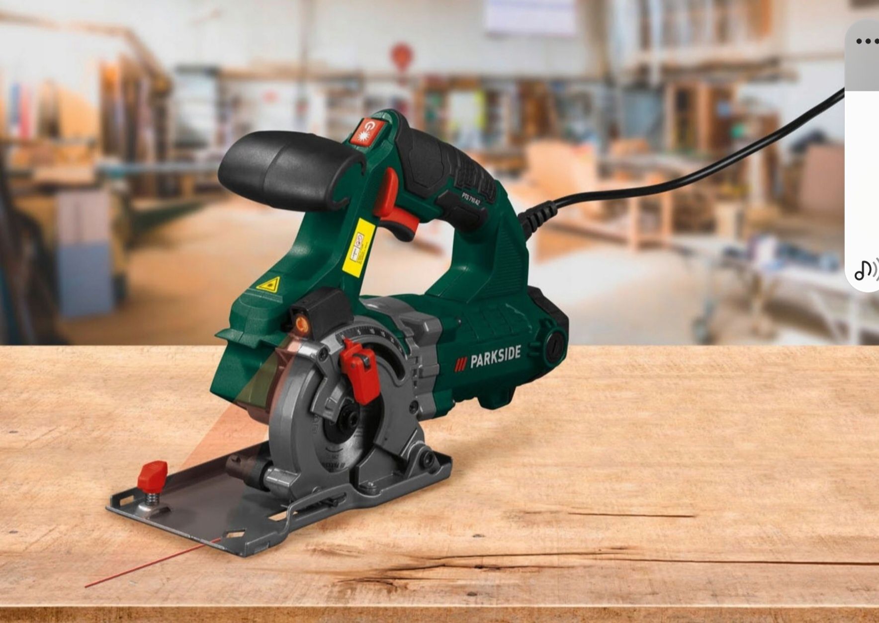 Elektryczna Pilarka Wgłębna Parkside PTS 710 B2 3xTarcze Laser Walizka