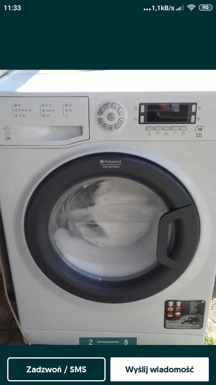 Pralka Hotpoint Ariston -- 7kg A++ -- gwarancja na miesiąc