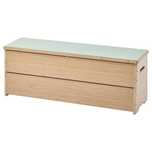 Ikea DAJLIEN Ławka z pojemnikiem, mata, bambus Ikea 100x37x30cm