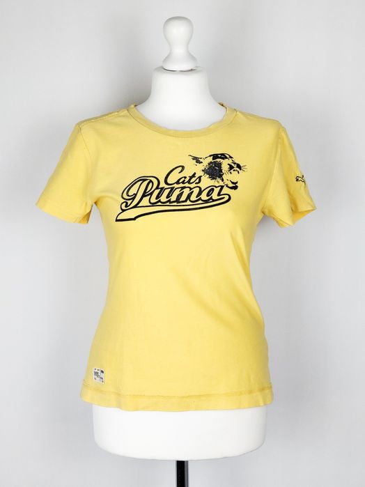 Jasnożółta bluzka z krótkim rękawem t-shirt damski Puma rozmiar S/M