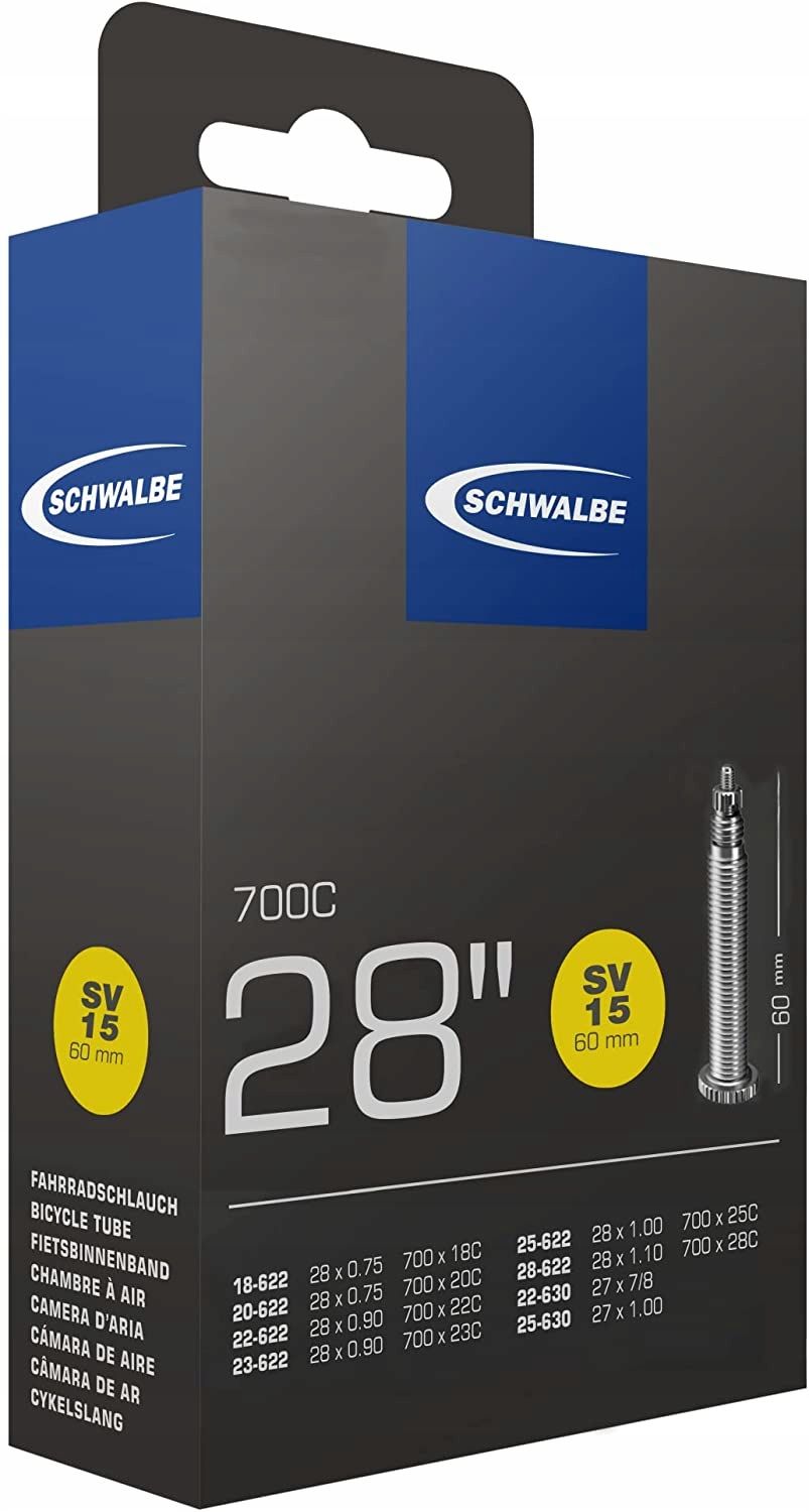 Schwalbe Sv15 Dętka 28 Extra long presta 60mm